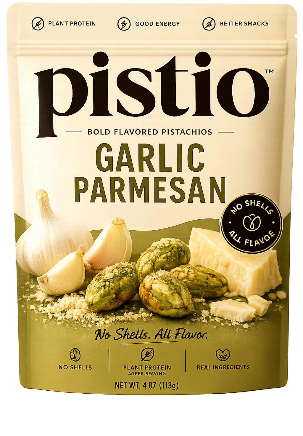 Pistio Garlic Parmesan pistachios pouch